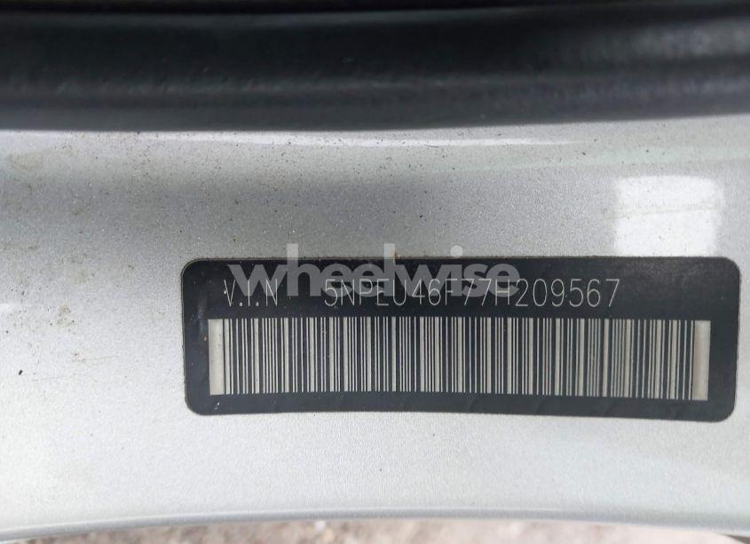 Photo 9 of 2007 Hyundai Sonata SE/LIMITED (VIN 5NPEU46F77H209567)