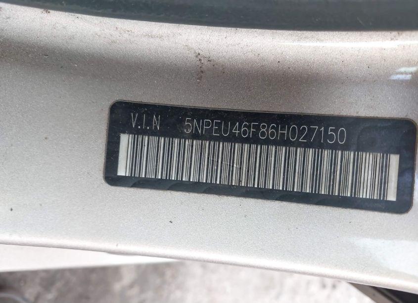 Photo 9 of 2006 Hyundai Sonata GLS V6/LX V6 (VIN 5NPEU46F86H027150)