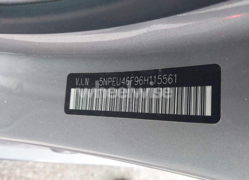 Photo 9 of 2006 Hyundai Sonata GLS V6/LX V6 (VIN 5NPEU46F96H115561)