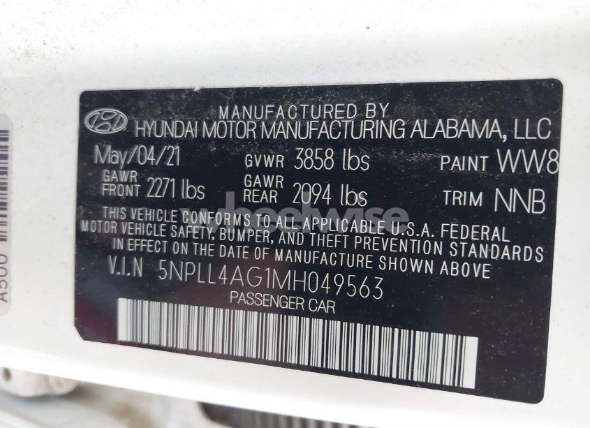 Photo 9 of 2021 Hyundai Elantra SE (VIN 5NPLL4AG1MH049563)