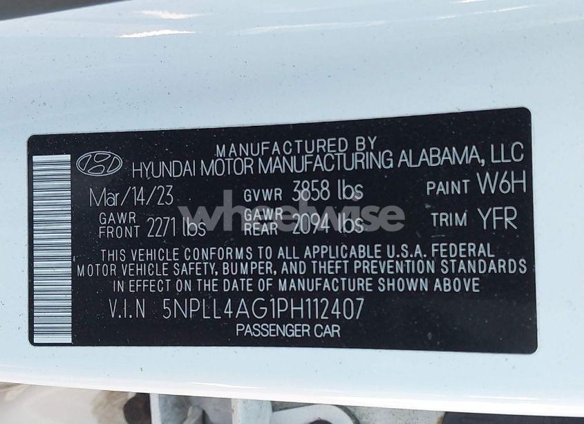 Photo 9 of 2023 Hyundai Elantra SE (VIN 5NPLL4AG1PH112407)