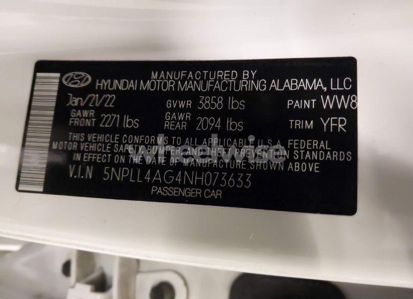 Photo 9 of 2022 Hyundai Elantra SE (VIN 5NPLL4AG4NH073633)