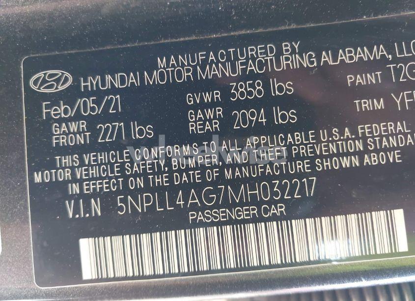 Photo 9 of 2021 Hyundai Elantra SE (VIN 5NPLL4AG7MH032217)
