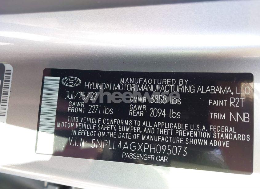 Photo 9 of 2023 Hyundai Elantra SE (VIN 5NPLL4AGXPH095073)