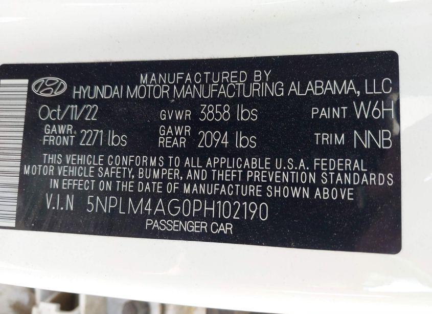 Photo 9 of 2023 Hyundai Elantra SEL (VIN 5NPLM4AG0PH102190)