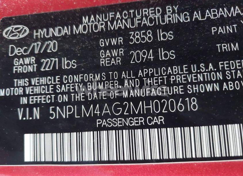 Photo 9 of 2021 Hyundai Elantra SEL (VIN 5NPLM4AG2MH020618)
