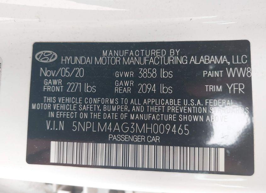 Photo 9 of 2021 Hyundai Elantra SEL (VIN 5NPLM4AG3MH009465)