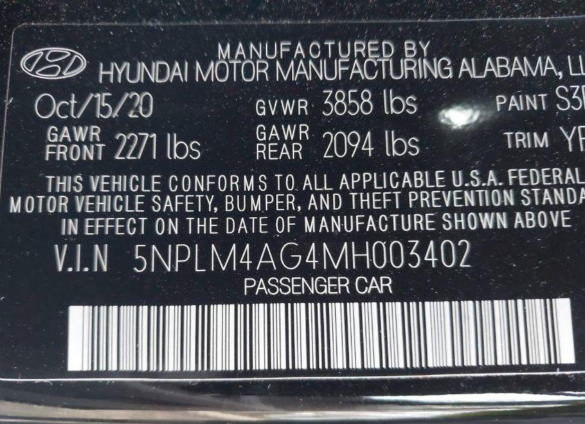 Photo 9 of 2021 Hyundai Elantra SEL (VIN 5NPLM4AG4MH003402)