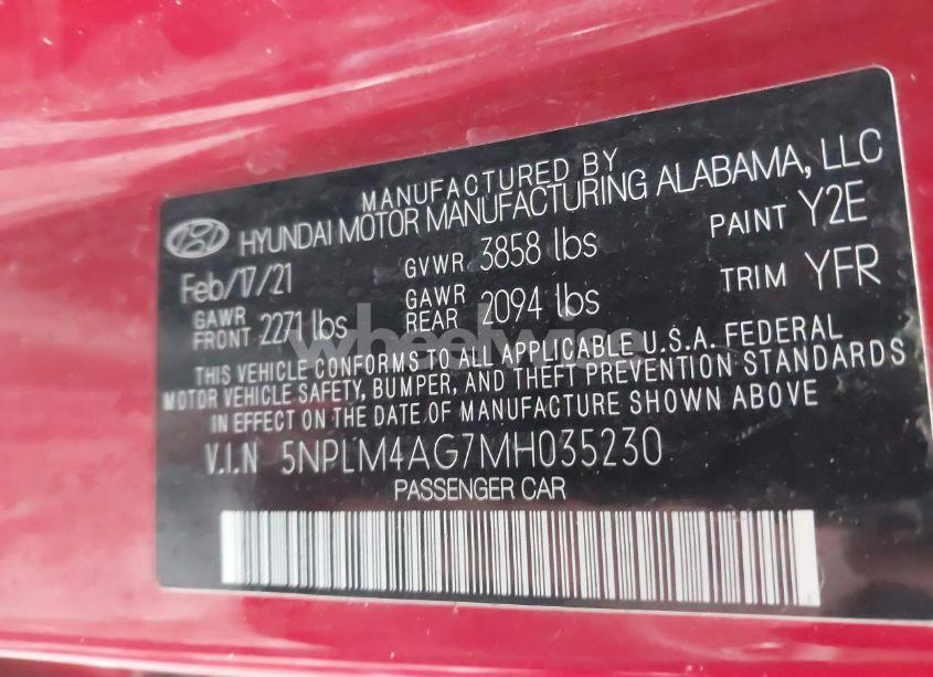 Photo 9 of 2021 Hyundai Elantra SEL (VIN 5NPLM4AG7MH035230)