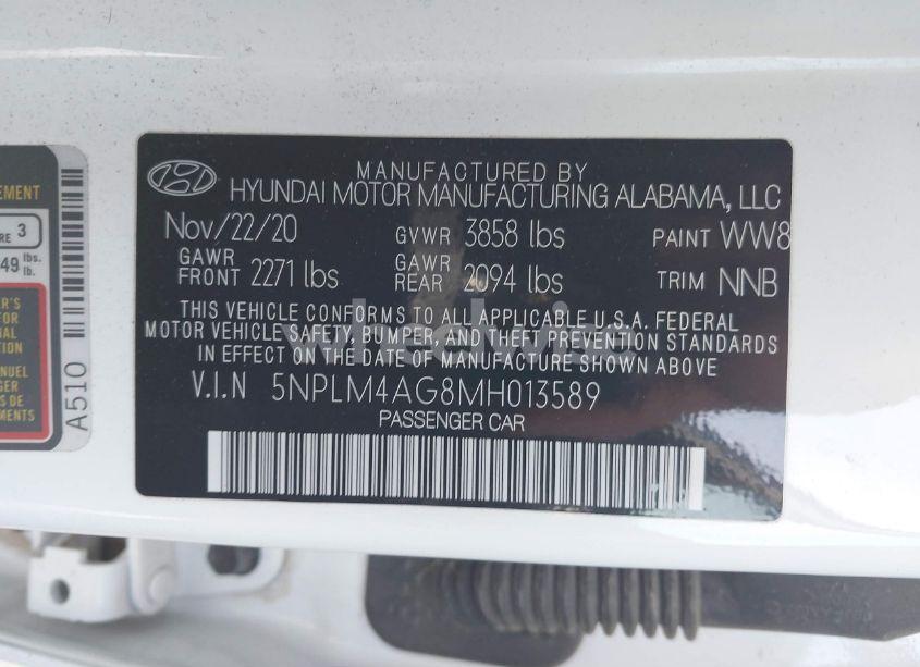 Photo 9 of 2021 Hyundai Elantra SEL (VIN 5NPLM4AG8MH013589)