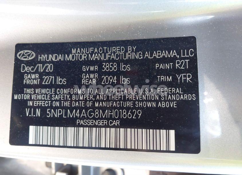 Photo 9 of 2021 Hyundai Elantra SEL (VIN 5NPLM4AG8MH018629)