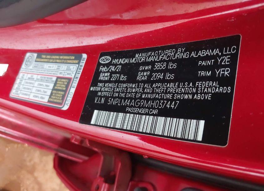 Photo 9 of 2021 Hyundai Elantra SEL (VIN 5NPLM4AG9MH037447)