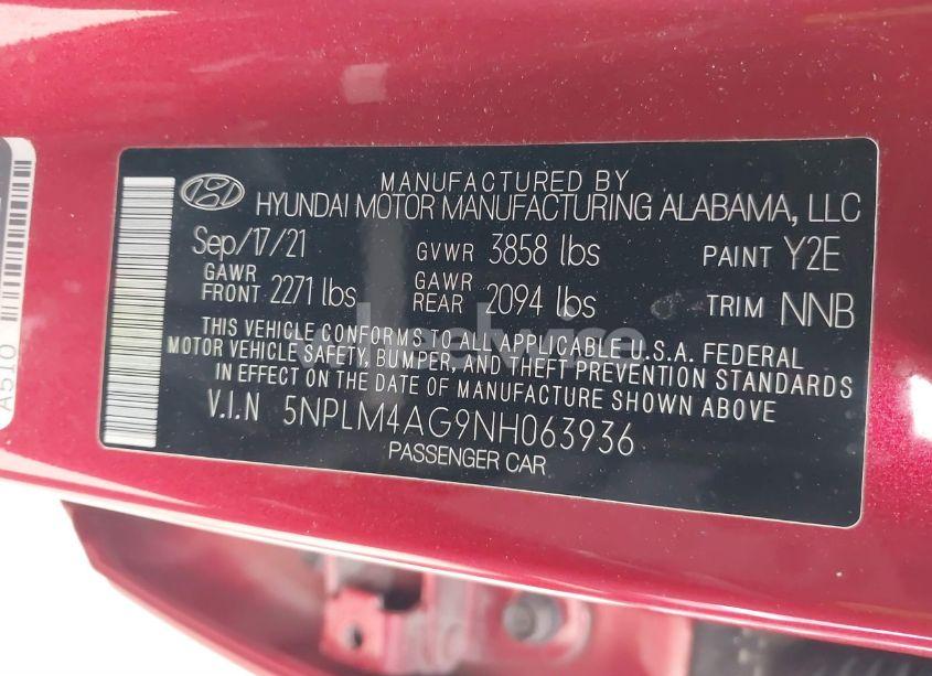 Photo 9 of 2022 Hyundai Elantra SEL (VIN 5NPLM4AG9NH063936)