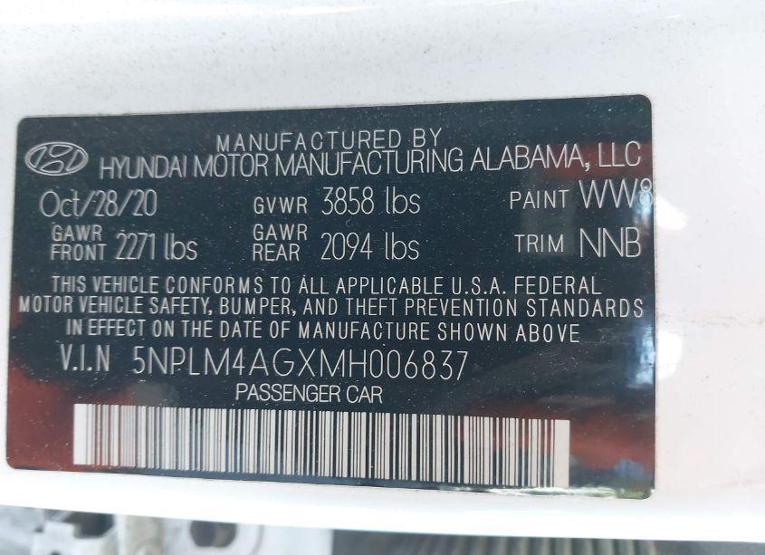 Photo 9 of 2021 Hyundai Elantra SEL (VIN 5NPLM4AGXMH006837)