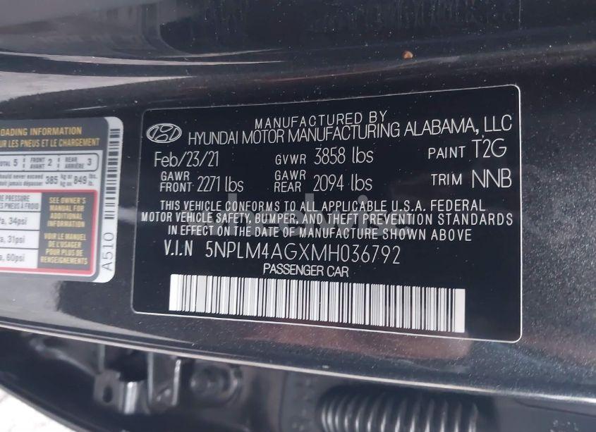 Photo 9 of 2021 Hyundai Elantra SEL (VIN 5NPLM4AGXMH036792)