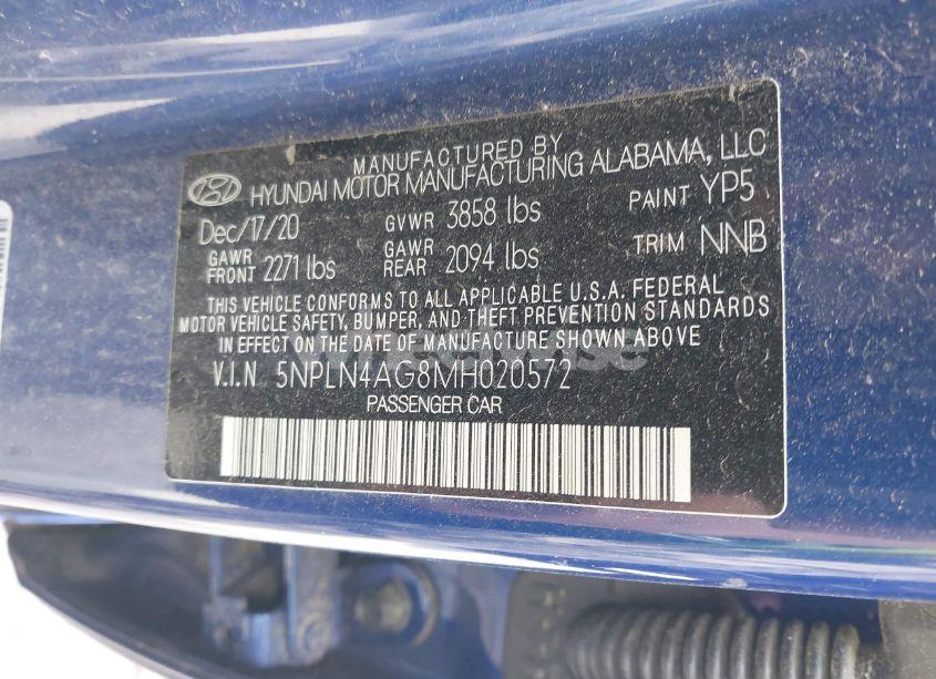 Photo 9 of 2021 Hyundai Elantra SEL (VIN 5NPLN4AG8MH020572)