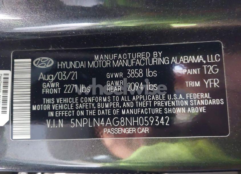 Photo 9 of 2022 Hyundai Elantra SEL (VIN 5NPLN4AG8NH059342)