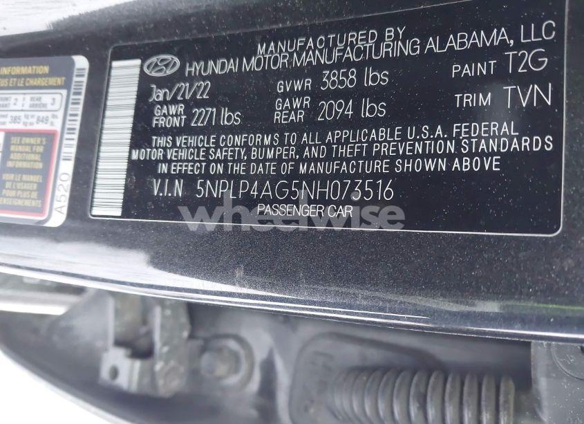 Photo 9 of 2022 Hyundai Elantra LIMITED (VIN 5NPLP4AG5NH073516)