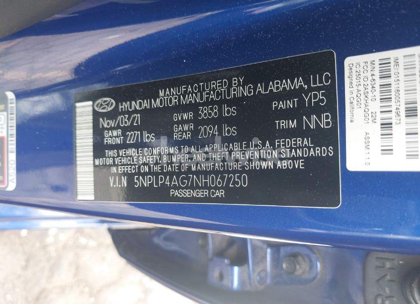 Photo 9 of 2022 Hyundai Elantra LIMITED (VIN 5NPLP4AG7NH067250)