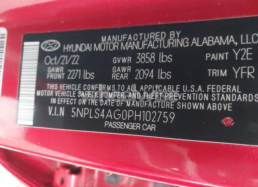 Photo 9 of 2023 Hyundai Elantra SEL (VIN 5NPLS4AG0PH102759)