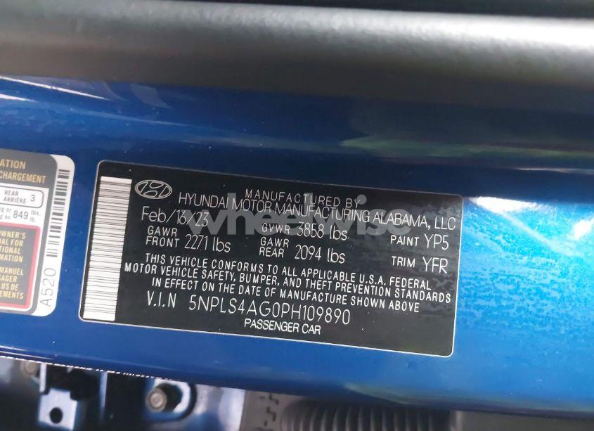 Photo 9 of 2023 Hyundai Elantra SEL (VIN 5NPLS4AG0PH109890)
