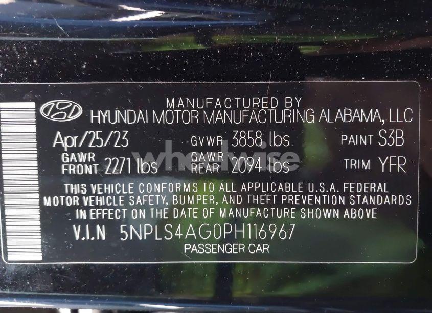 Photo 9 of 2023 Hyundai Elantra SEL (VIN 5NPLS4AG0PH116967)