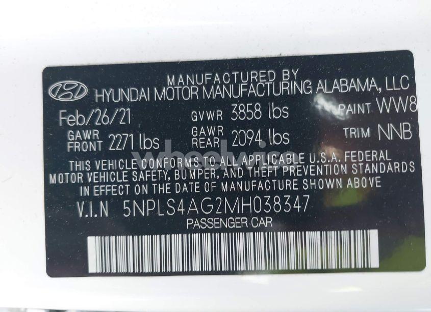 Photo 9 of 2021 Hyundai Elantra SEL (VIN 5NPLS4AG2MH038347)