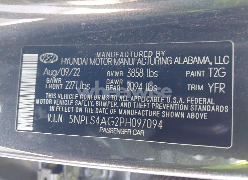 Photo 9 of 2023 Hyundai Elantra SEL (VIN 5NPLS4AG2PH097094)