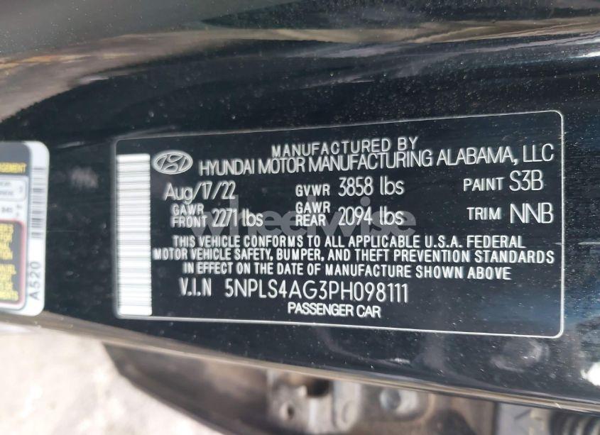 Photo 9 of 2023 Hyundai Elantra SEL (VIN 5NPLS4AG3PH098111)