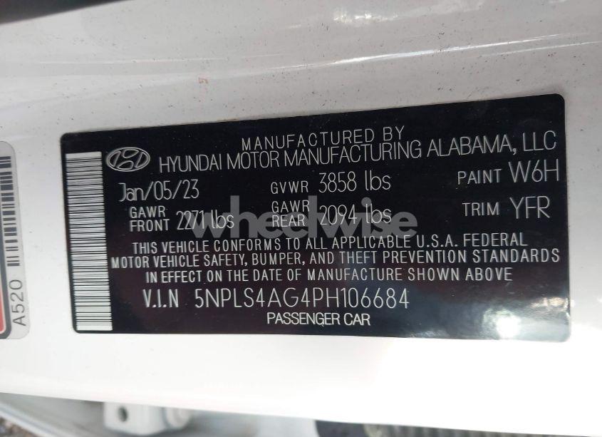 Photo 9 of 2023 Hyundai Elantra SEL (VIN 5NPLS4AG4PH106684)