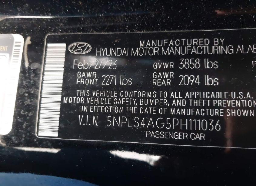 Photo 9 of 2023 Hyundai Elantra SEL (VIN 5NPLS4AG5PH111036)