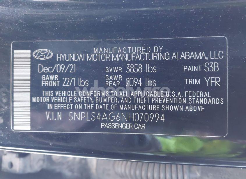 Photo 9 of 2022 Hyundai Elantra SEL (VIN 5NPLS4AG6NH070994)