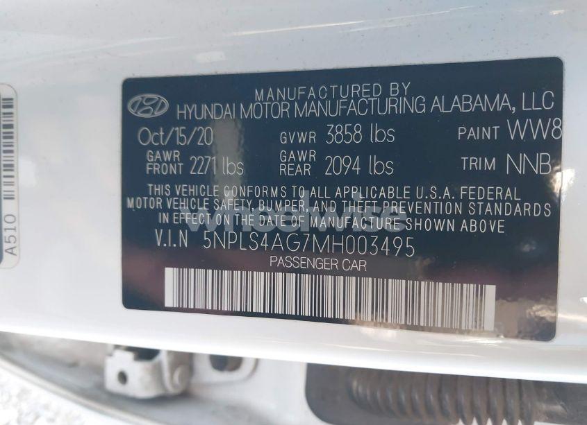 Photo 9 of 2021 Hyundai Elantra SEL (VIN 5NPLS4AG7MH003495)
