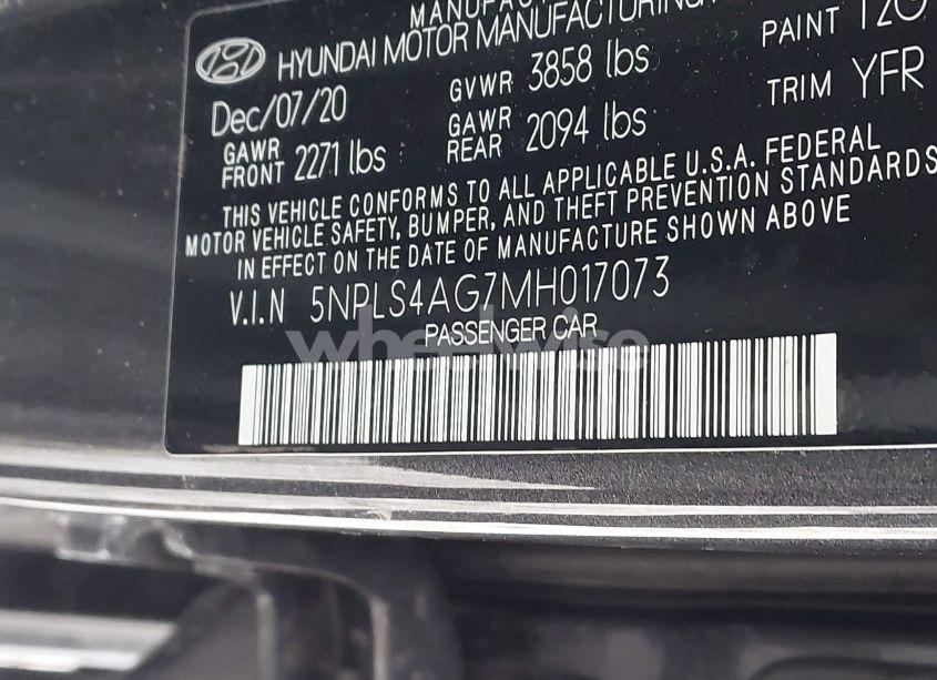 Photo 9 of 2021 Hyundai Elantra SEL (VIN 5NPLS4AG7MH017073)