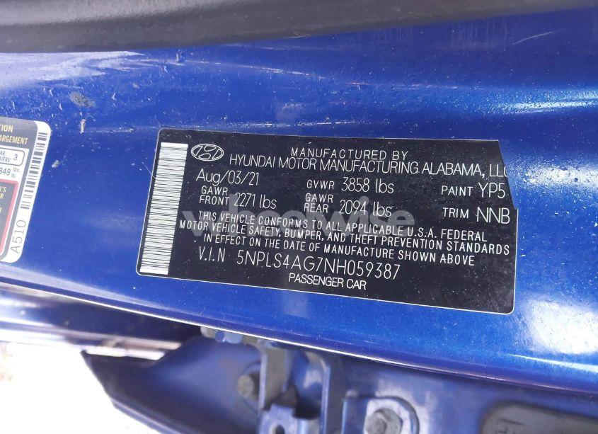 Photo 9 of 2022 Hyundai Elantra SEL (VIN 5NPLS4AG7NH059387)