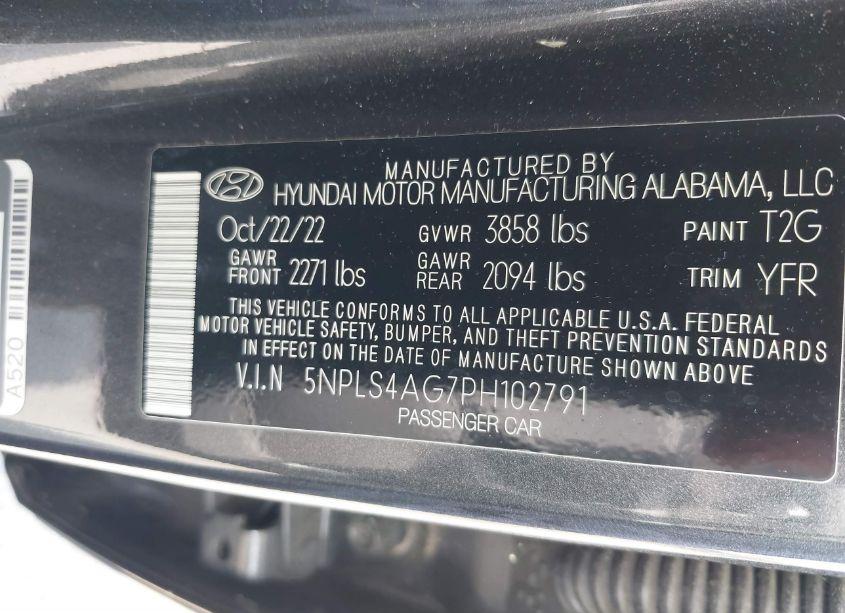 Photo 9 of 2023 Hyundai Elantra SEL (VIN 5NPLS4AG7PH102791)