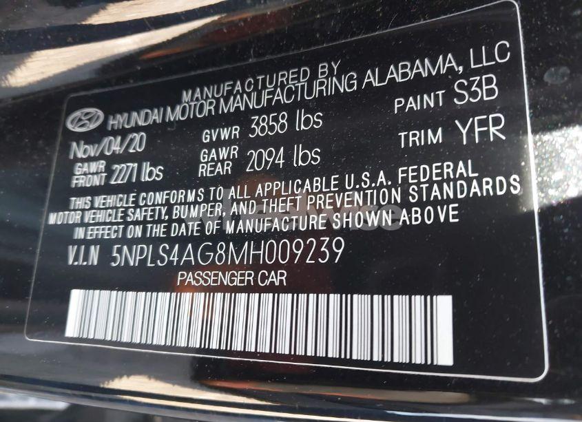 Photo 9 of 2021 Hyundai Elantra SEL (VIN 5NPLS4AG8MH009239)