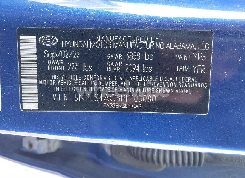 Photo 9 of 2023 Hyundai Elantra SEL (VIN 5NPLS4AG8PH100080)