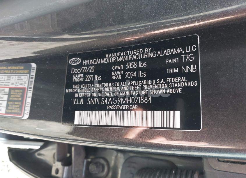 Photo 9 of 2021 Hyundai Elantra SEL (VIN 5NPLS4AG9MH021884)