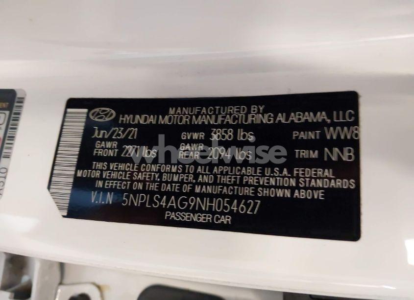 Photo 9 of 2022 Hyundai Elantra SEL (VIN 5NPLS4AG9NH054627)