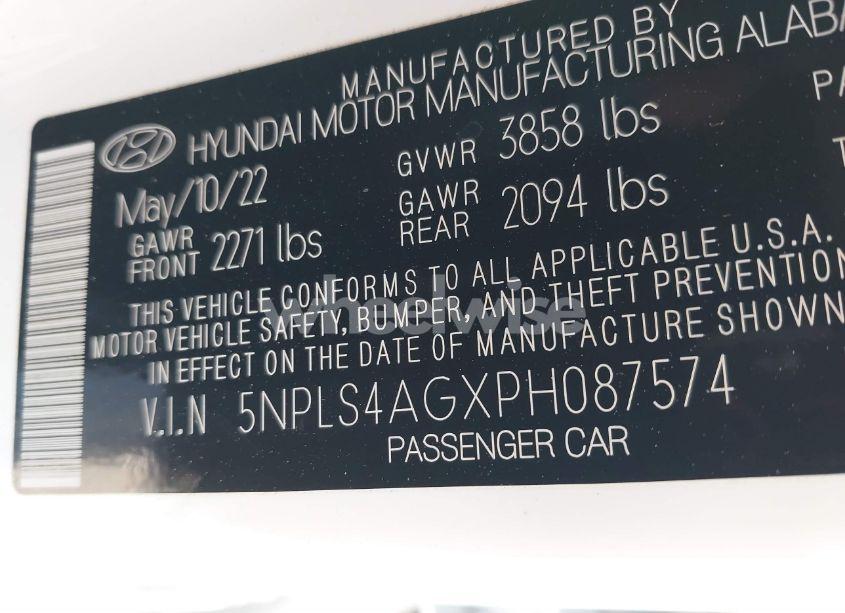 Photo 9 of 2023 Hyundai Elantra SEL (VIN 5NPLS4AGXPH087574)