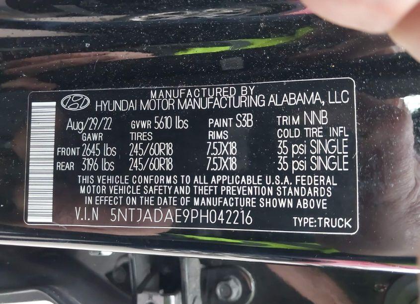 Photo 9 of 2023 Hyundai Santa CRUZ SE (VIN 5NTJADAE9PH042216)