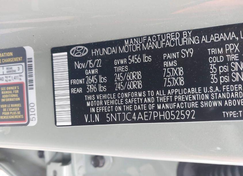 Photo 9 of 2023 Hyundai Santa CRUZ SEL (VIN 5NTJC4AE7PH052592)