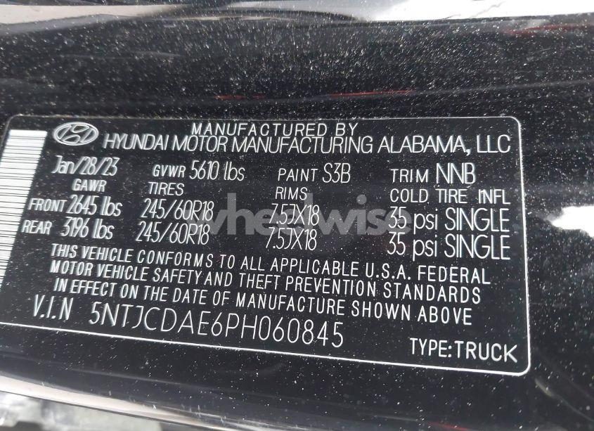 Photo 9 of 2023 Hyundai Santa CRUZ SEL (VIN 5NTJCDAE6PH060845)