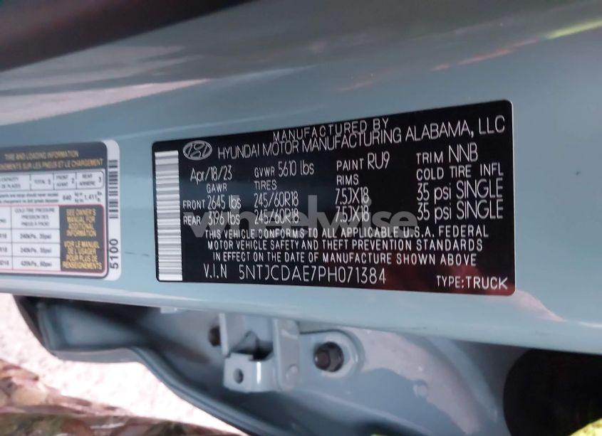 Photo 9 of 2023 Hyundai Santa CRUZ SEL (VIN 5NTJCDAE7PH071384)