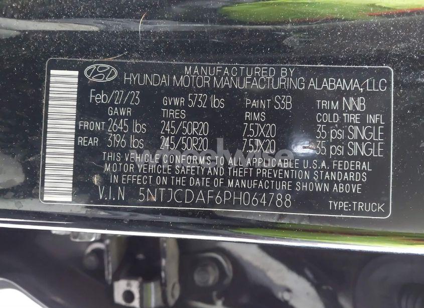 Photo 9 of 2023 Hyundai Santa CRUZ NIGHT (VIN 5NTJCDAF6PH064788)