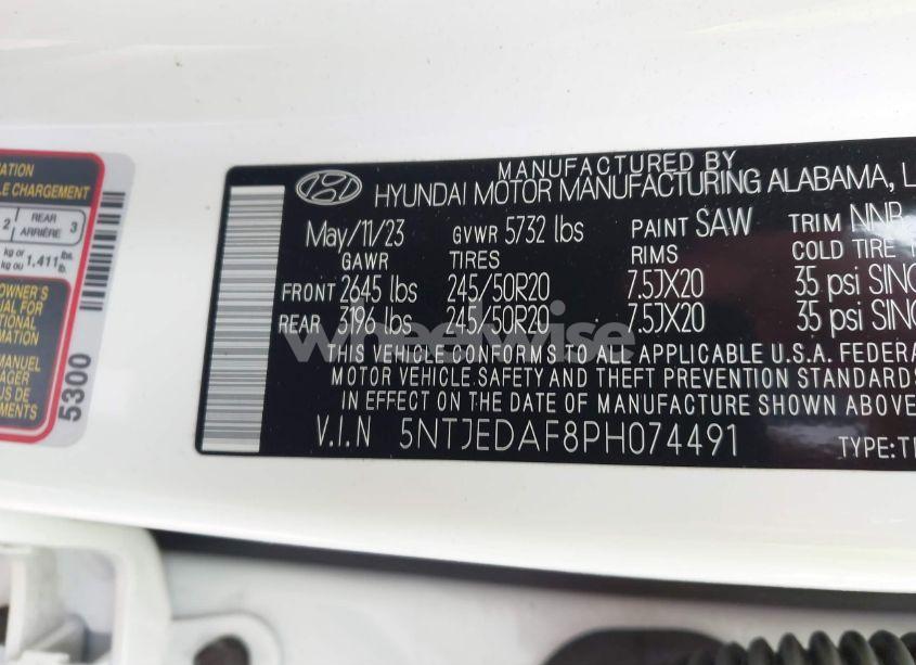 Photo 9 of 2023 Hyundai Santa CRUZ LIMITED (VIN 5NTJEDAF8PH074491)