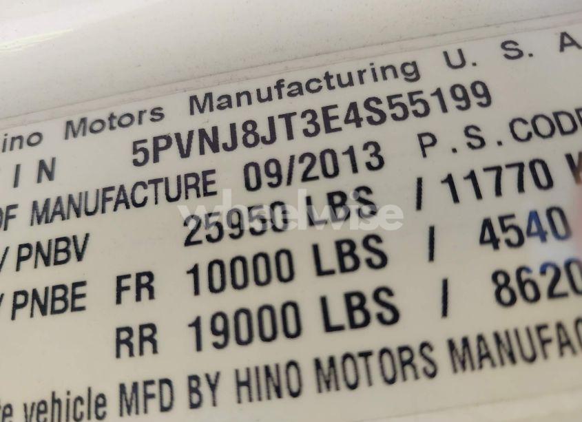 Photo 8 of 2014 Hino 258/268 (VIN 5PVNJ8JT3E4S55199)