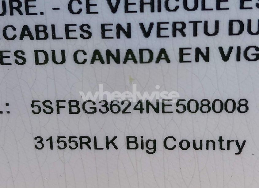 Photo 9 of 2022 Heart Bighor (VIN 5SFBG3624NE508008)