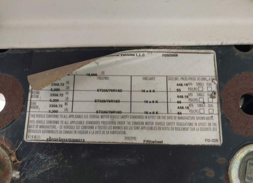 Photo 9 of 2007 Heartland Cyclone N/A (VIN 5SFGF40337E006013)